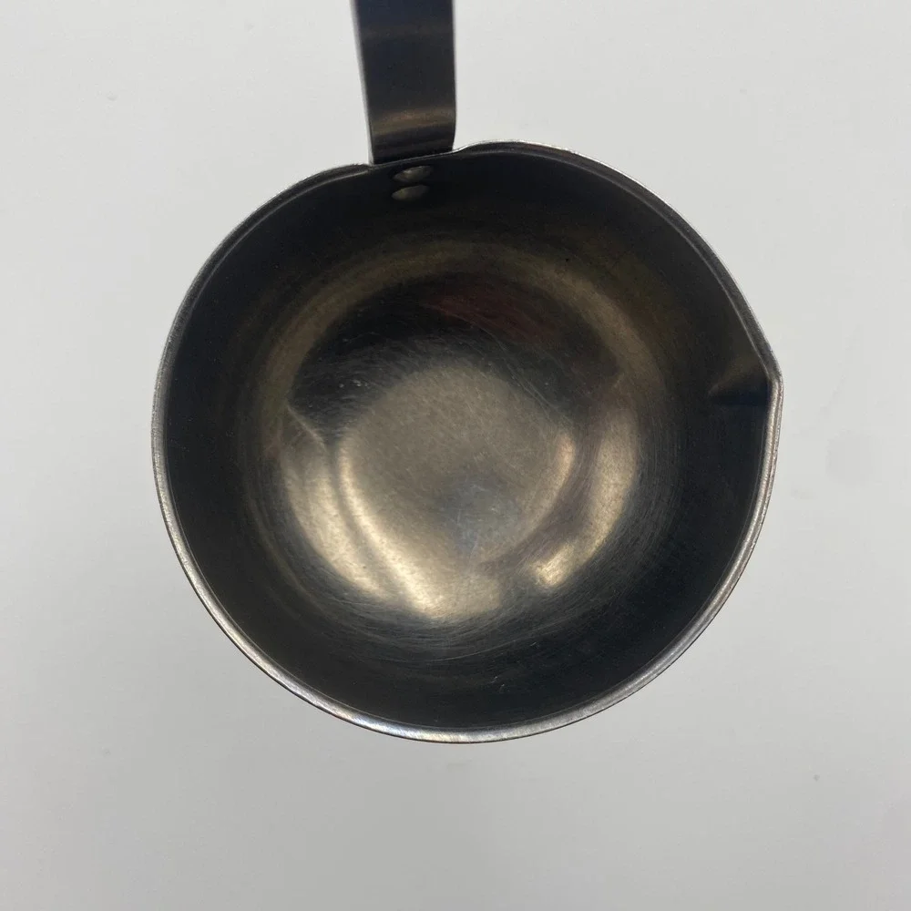 Ekco Forge Stainless Steel Soup Ladle Black Riveted Handle Pour‎ Spout USA Made
